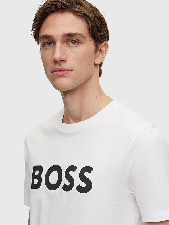 Cotton T-shirt TIBURT with contrast logo print - 4
