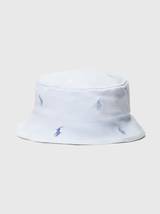Blue bucket hat with logo embroidery - 1