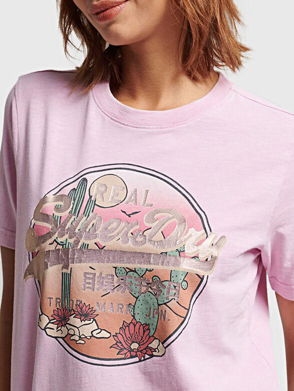 Cotton T-shirt VINTAGE with faded effect - 3