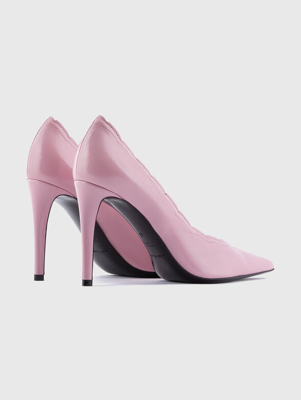 Leather patent heeled shoes - 3