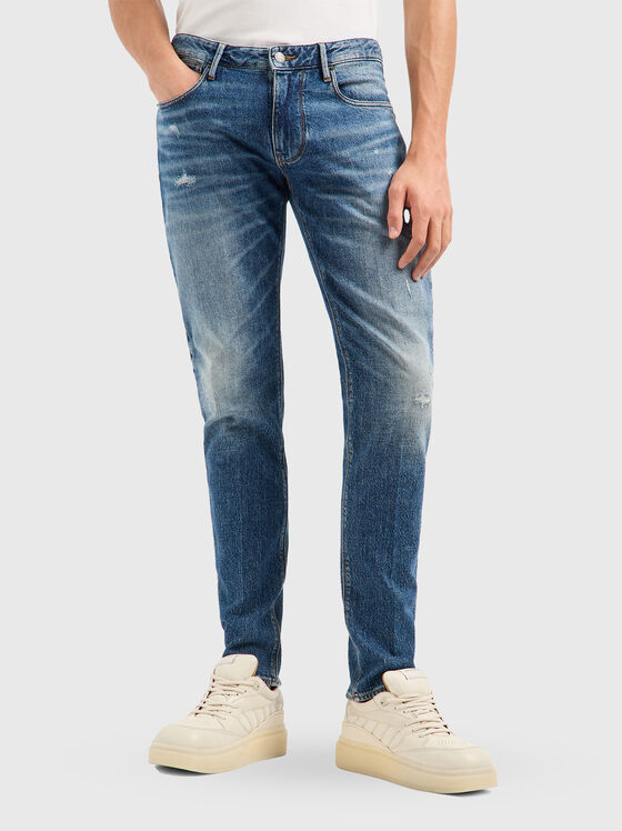 Straight jeans with washed effect - 1