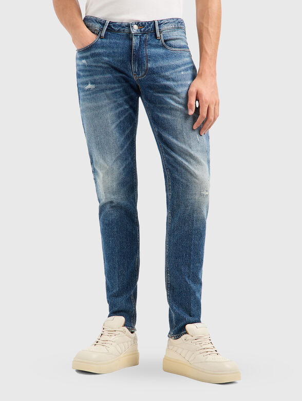 Straight jeans with washed effect - 1