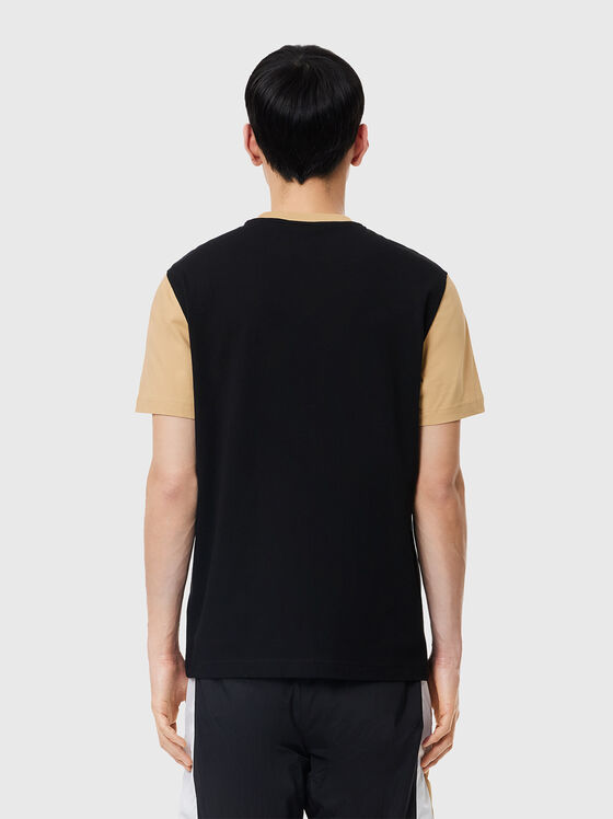 Tricou negru cu logo brodat  - 2