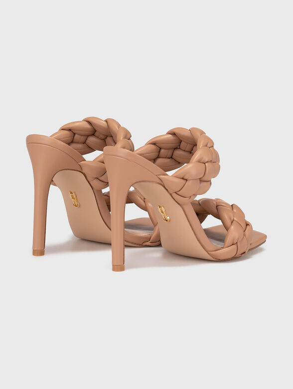 KENLEY beige heeled sandals - 3