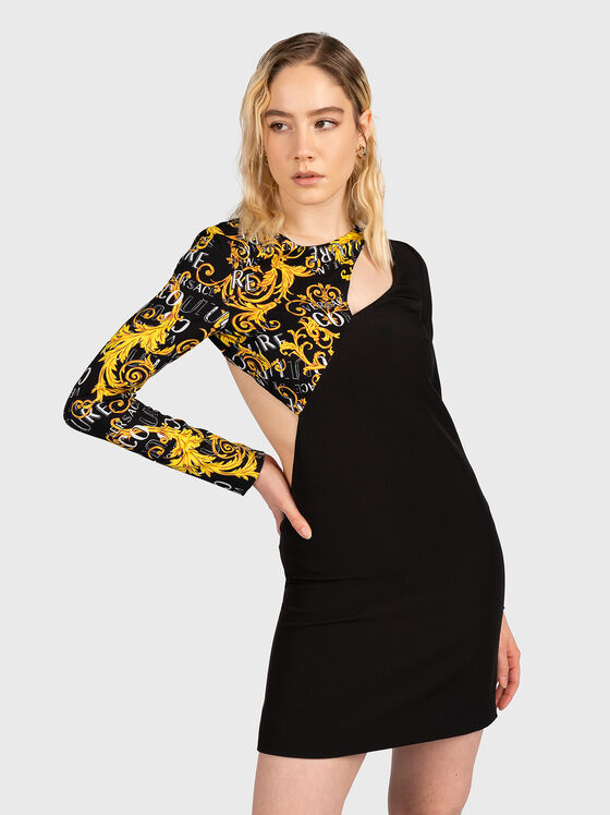 Dress with cut-out details and baroque print - 1