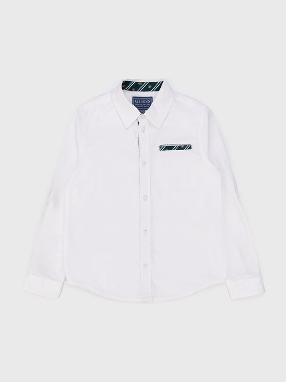 Embroidered oxford shirt in cotton - 1