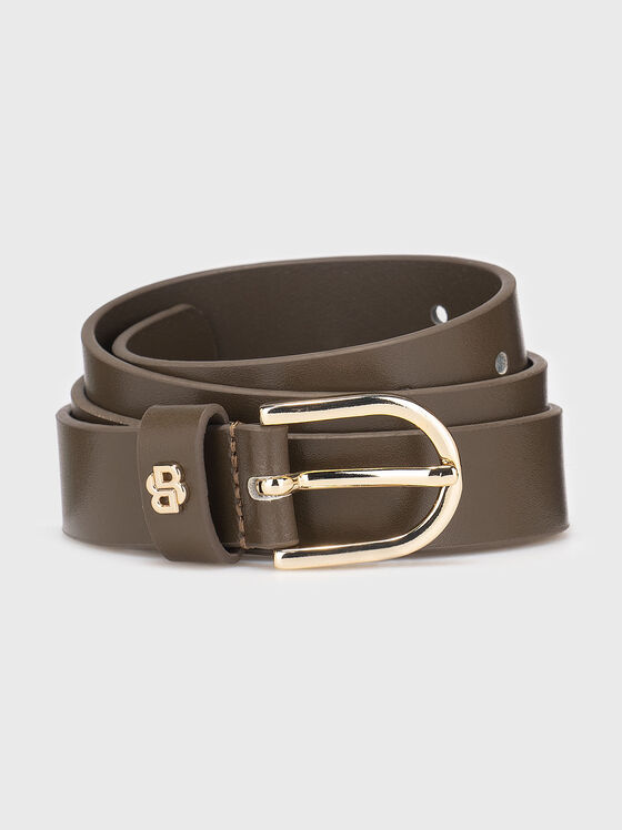 Leather belt with gold details - 1
