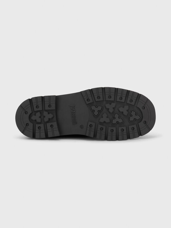 Black eco leather boots with detail  - 5