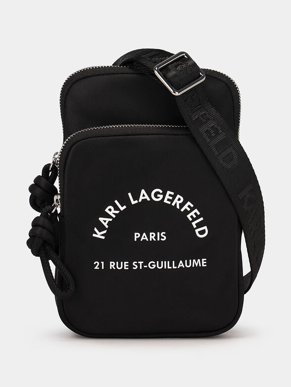 Black phone pouch with contrasting logo - 1