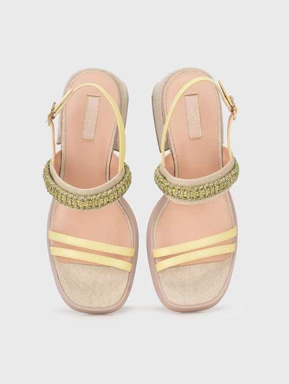 INES textile and eco leather sandals - 6