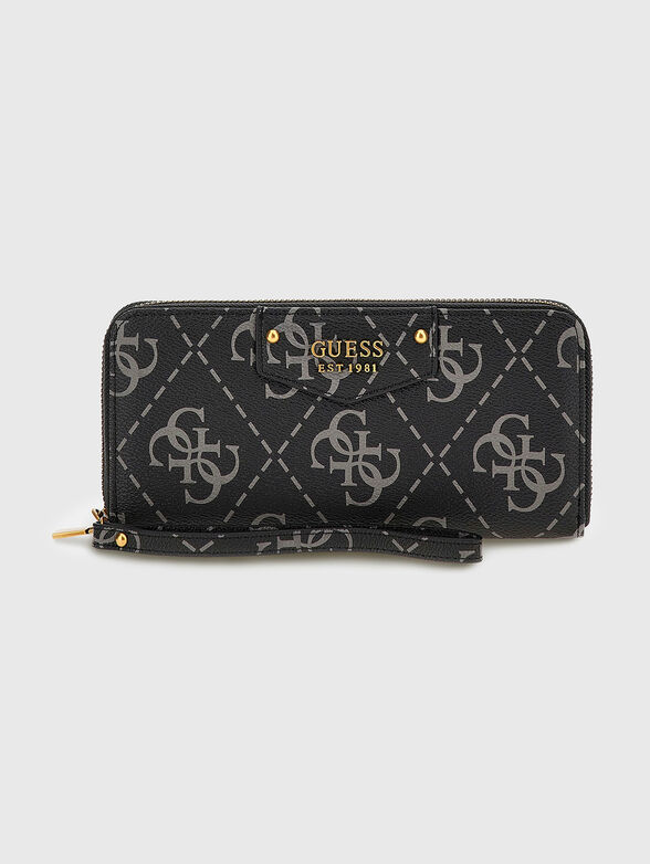 BRENTON black purse with logo print - 1