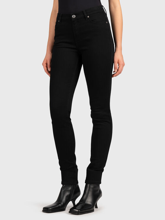 105 high-waisted jeans in black color - 1