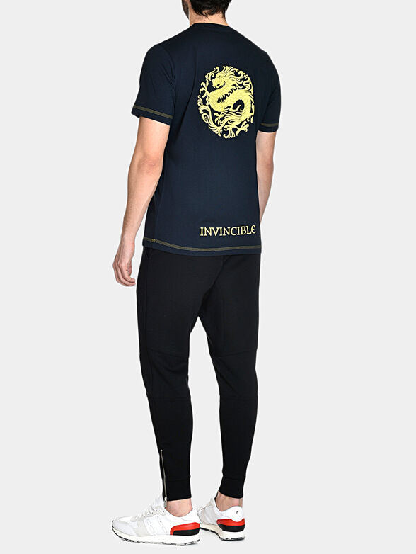 TS022 Dark blue t-shirt with print - 2