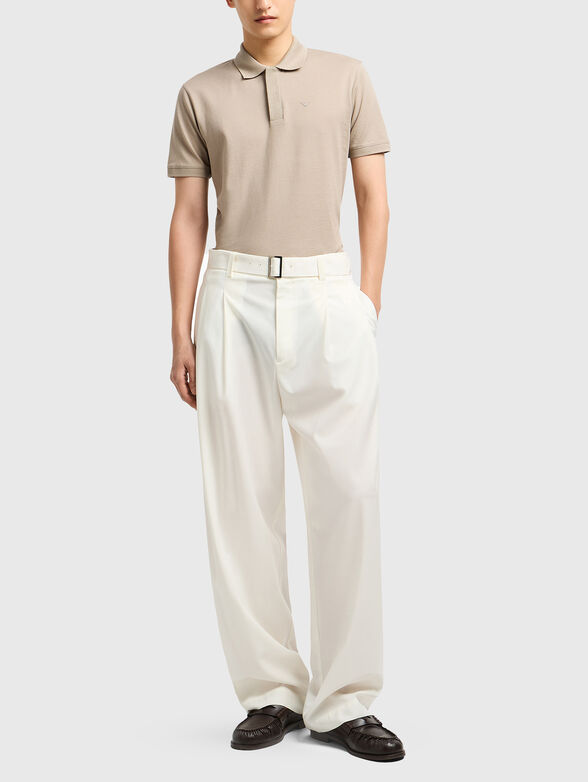 Cotton polo shirt with logo - 2