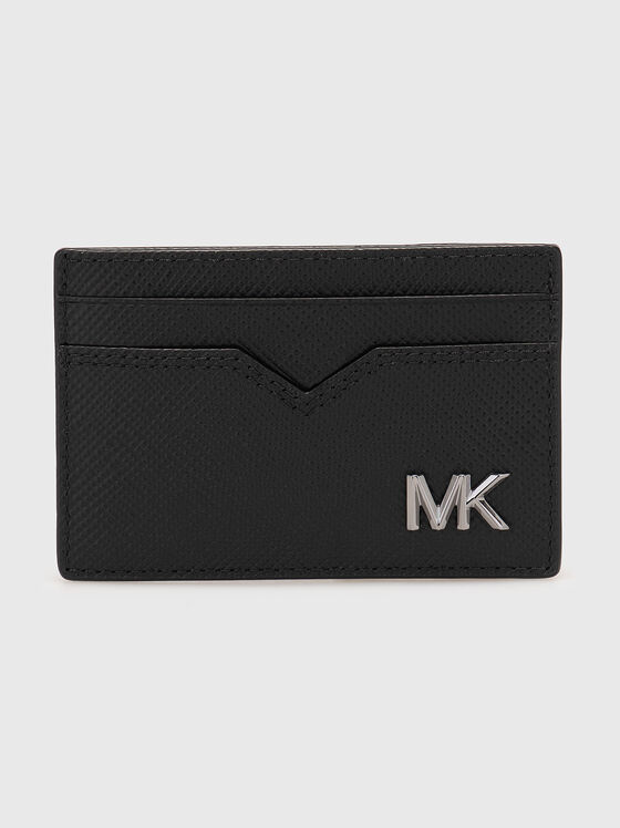 Suport de card din piele cu logo - 1