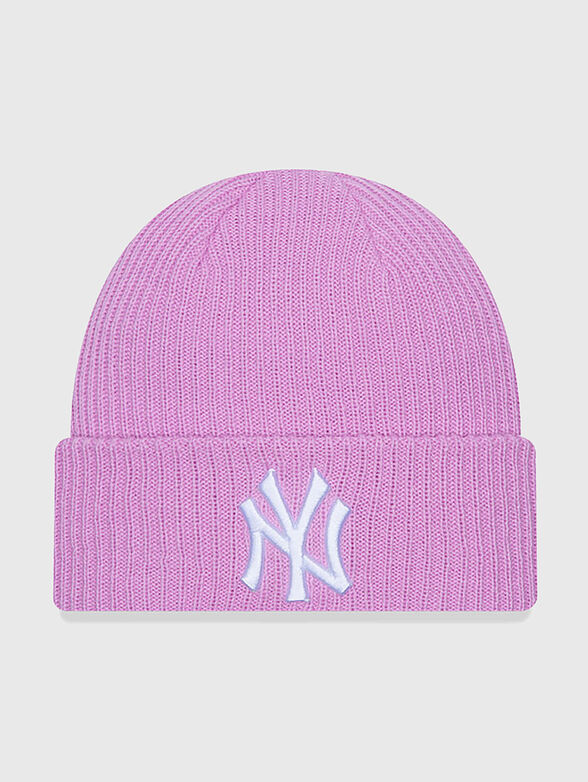 Pink knitted hat  - 1