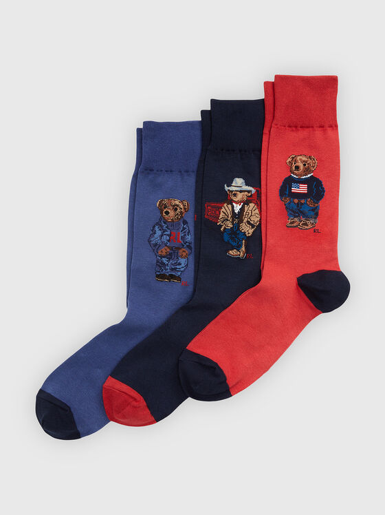 Set of three pairs of socks with Polo Bear - 1