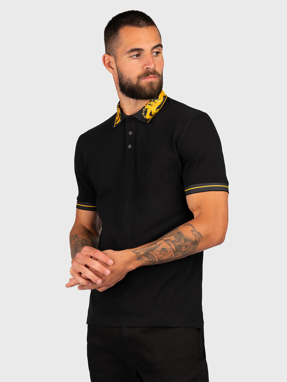 Contrast-details polo shirt  - 1
