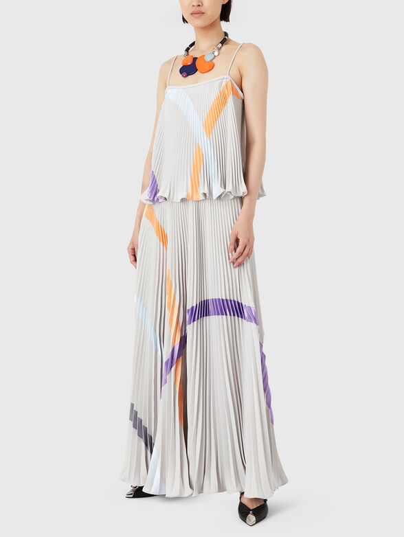 Geometric print pleated top - 2