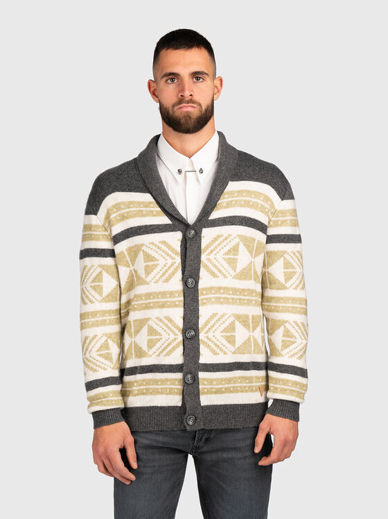 Cardigan cu nasturi din jacquard - 1