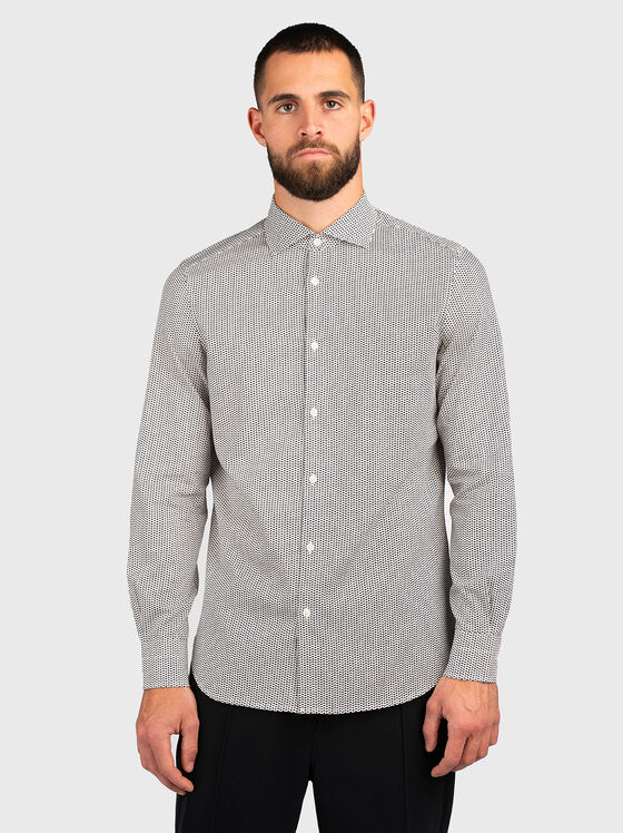 Cotton shirt with graphic print - 1