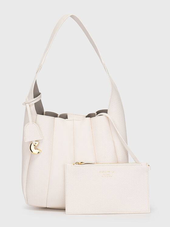 Blue leather bag with purse - 1