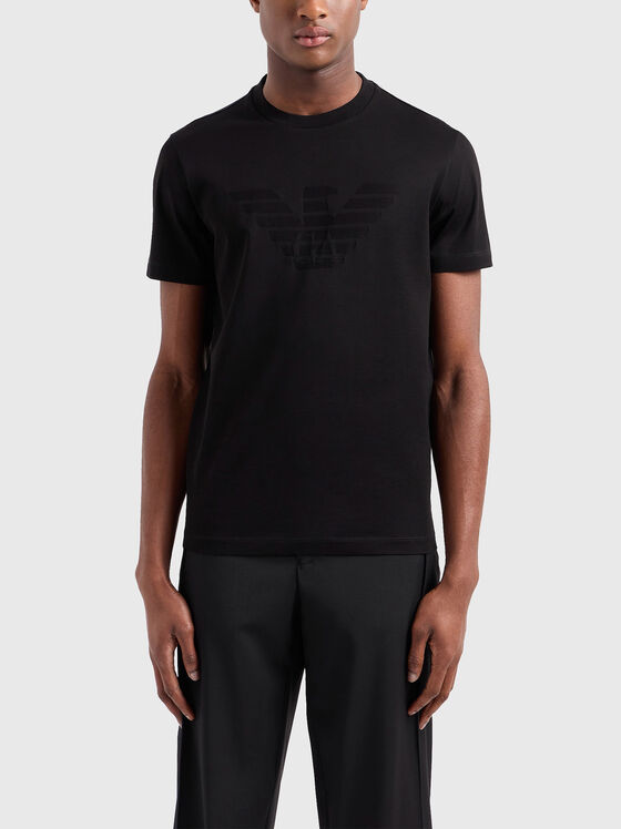 Black T-shirt with logo - 1