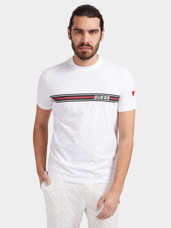 JAMEY beige T-shirt with monogram print  - 1