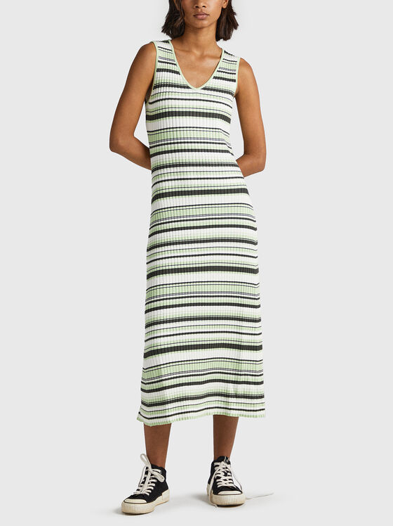 Rochie în dungi DORIS din rips elastic - 1
