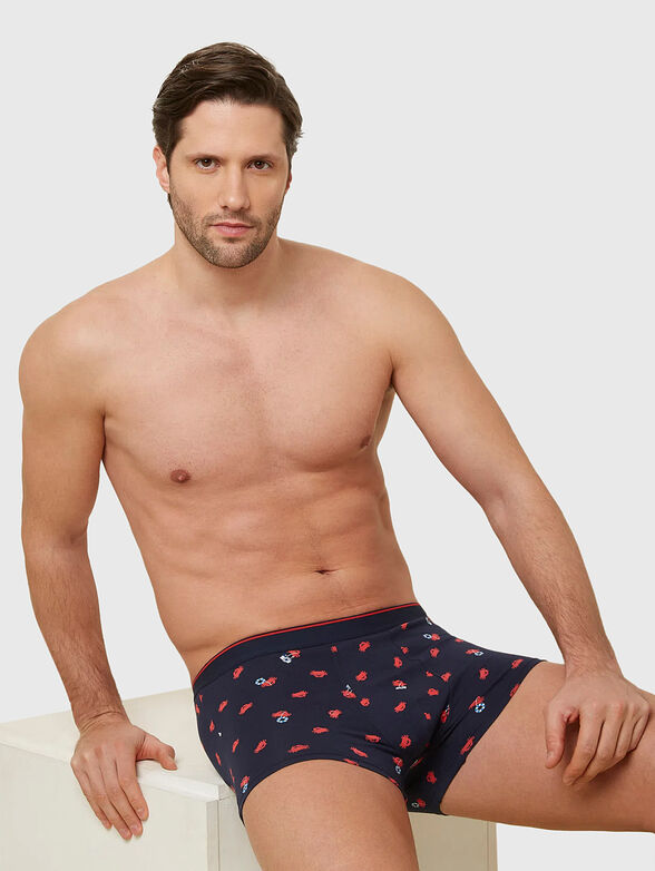 RIVIERA CLUB dark blue trunks with print - 4