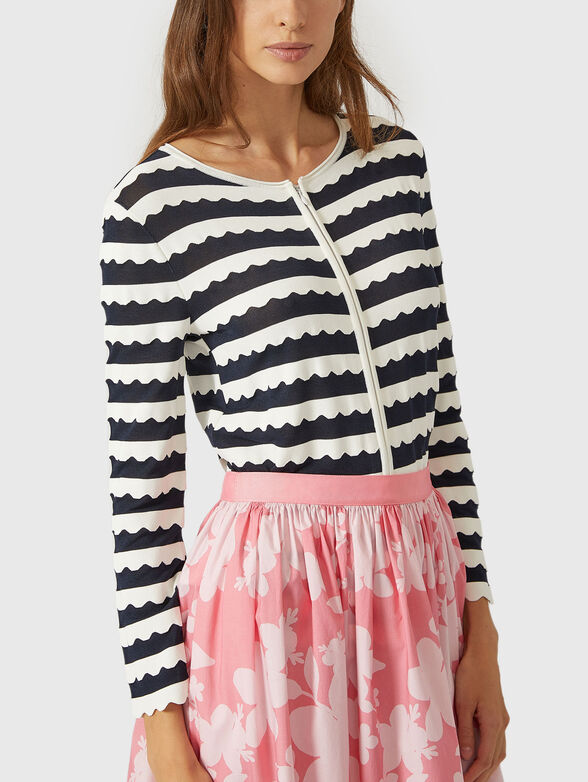 Striped jacket with zip - 1