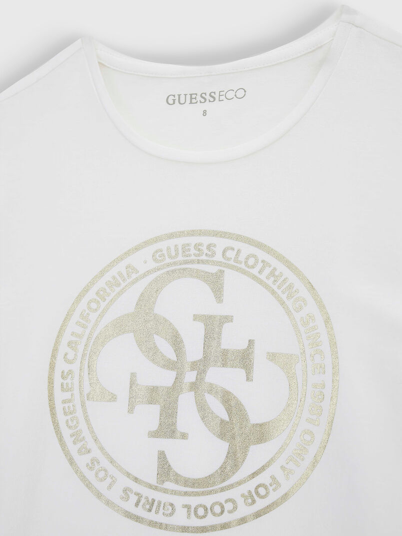 T-shirt with glitter logo print - 3