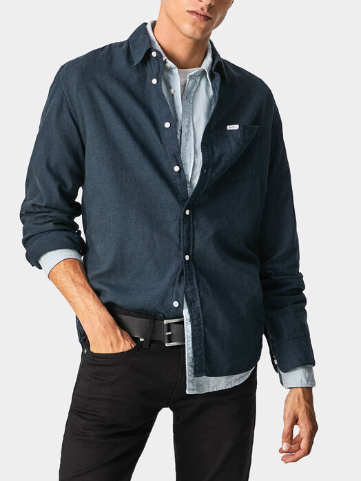 PARKERS blue linen shirt 