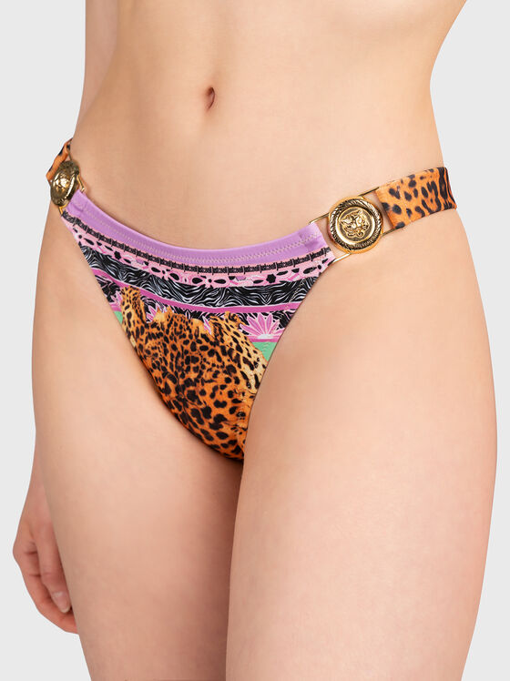 Slip de plajă cu animal print - 1