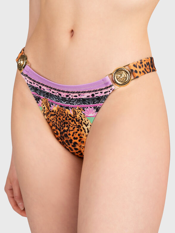 Bikini bottom with animal print - 1