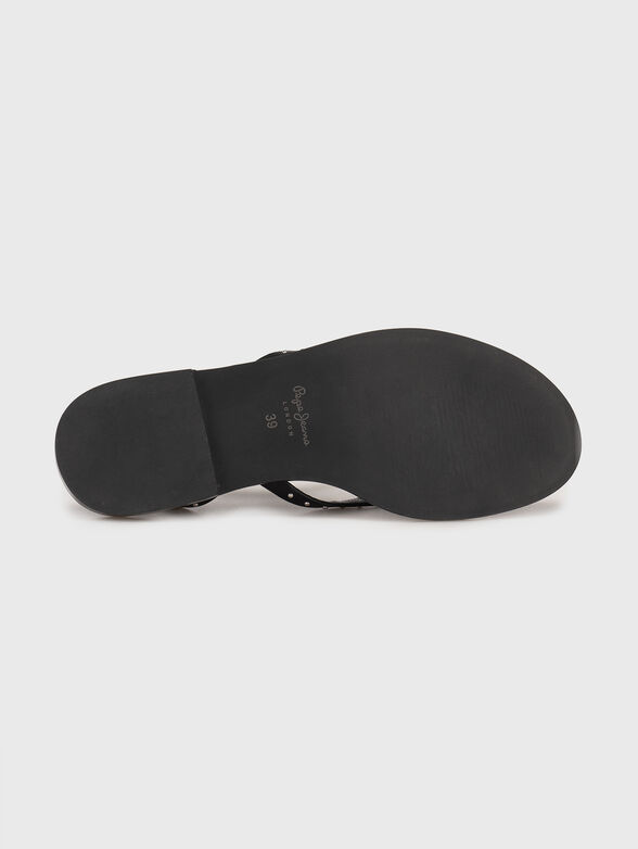 HAYES SAVAGE sandals with animal prind and studs  - 5