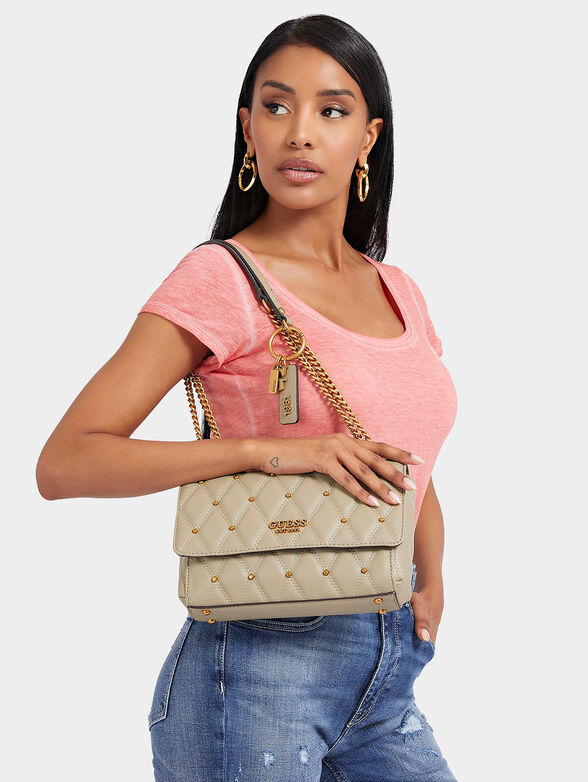 TRIANA bag with quilted effect and metal studs - 2