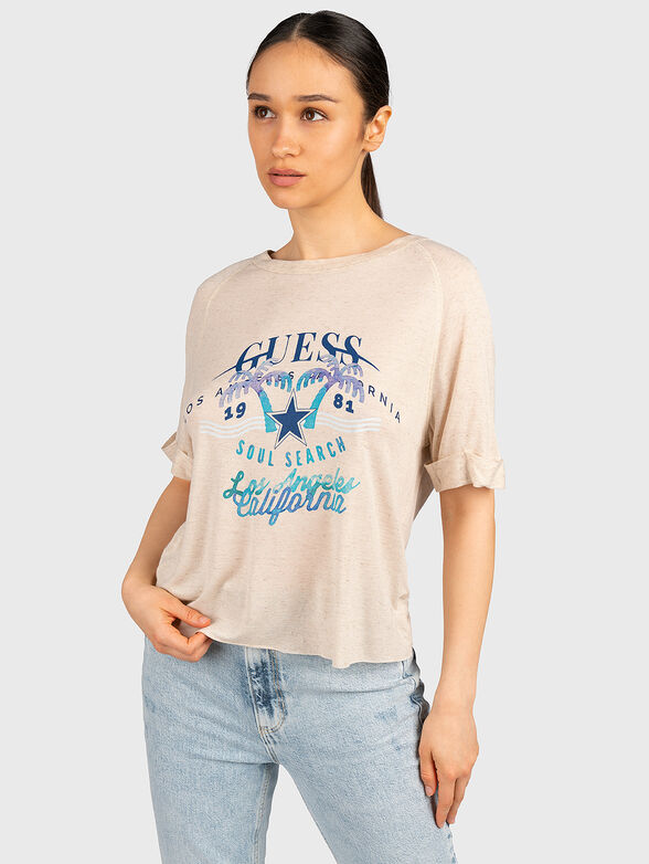 T-shirt with contrasting print - 1