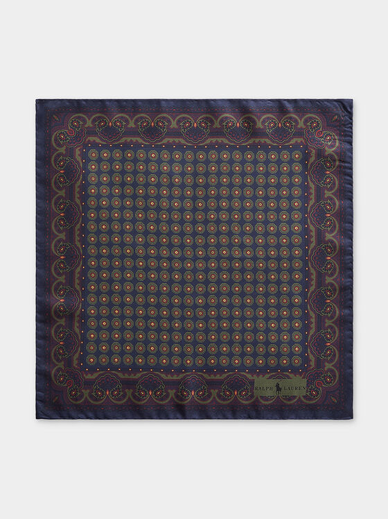 Silk handkerchief with colorful pattern - 1