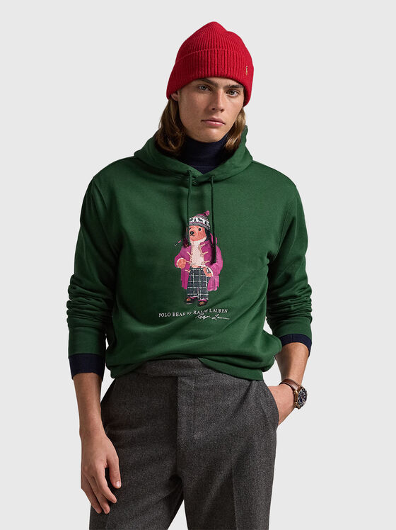 Green sweatshirt with Polo Bear print  - 1