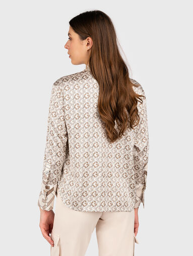 ALEXANDRA satin shirt with logo print - 3