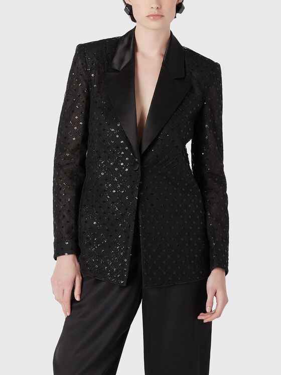 Black blazer with sequins - 1