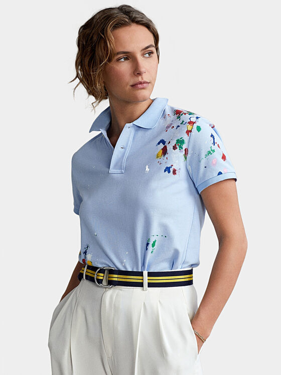 Tricou polo cu accente artistice presărate - 1