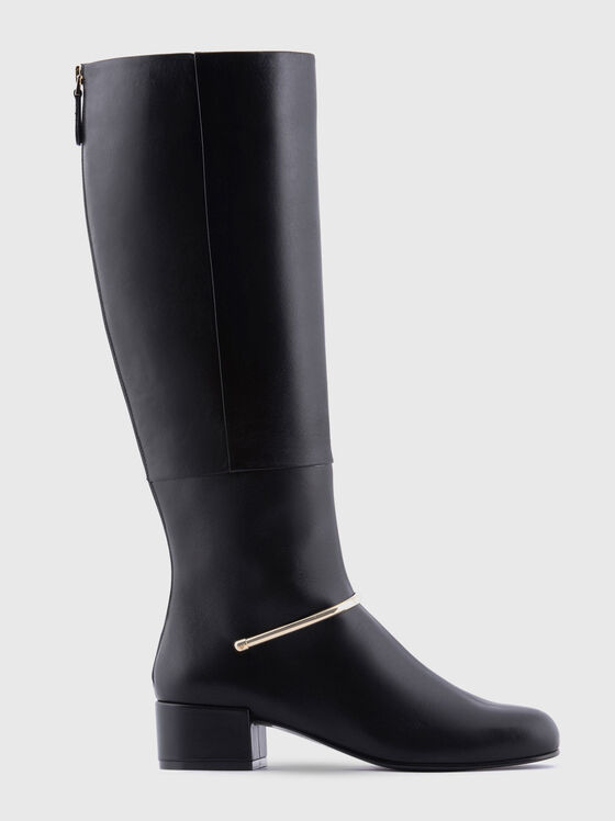 Black leather boots - 1