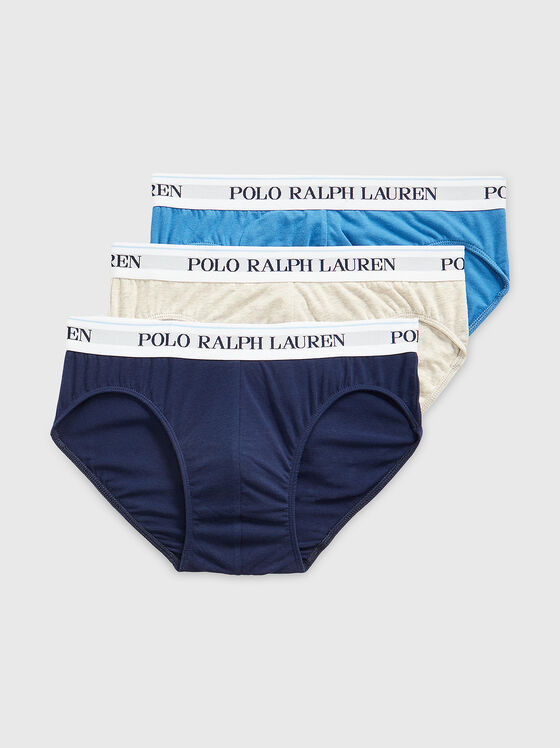 Set of three briefs with branded elastic - 1