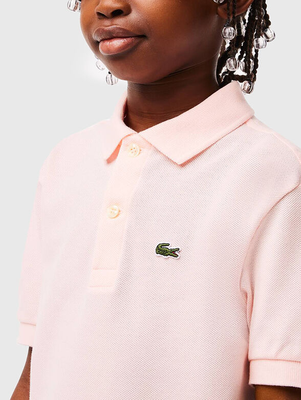 Cotton polo shirt with logo  - 4