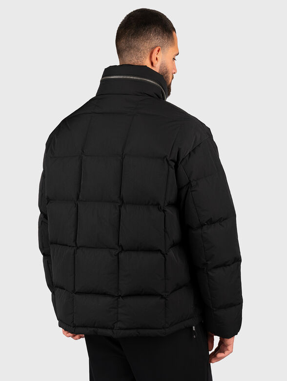 Padded jacket with logo patch - 3