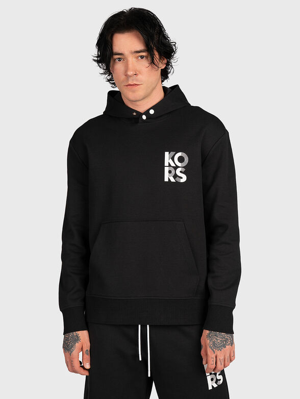 Hooded sweatshirt with logo print - 1