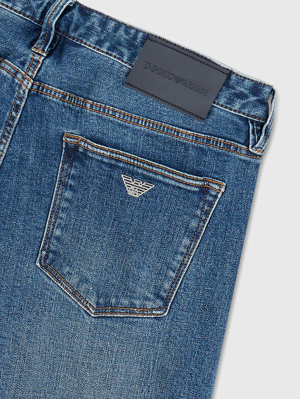 Blue jeans with washed effect - 4