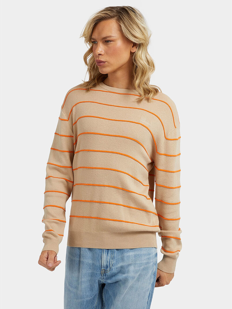 Beige striped sweater - 3